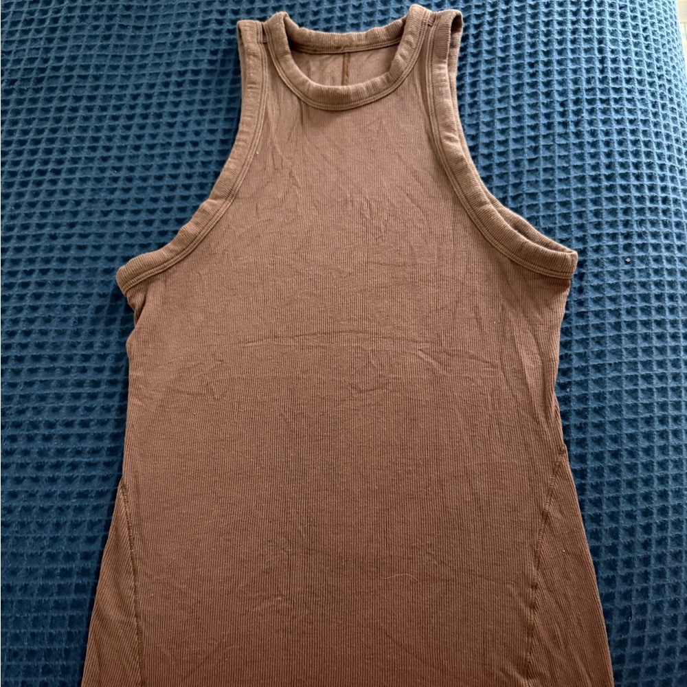 lululemon athletica Tan Ribbed Tank Top